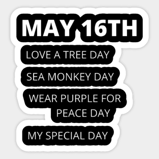 May 16th holidays. Sticker